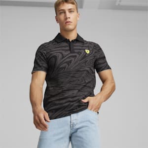 Playera tipo polo estampada para hombre Scuderia Ferrari Race Motorsport, PUMA Black, extralarge