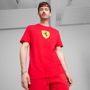 Scuderia Ferrari Race Men's Motorsport Tee, Rosso Corsa, extralarge-IND