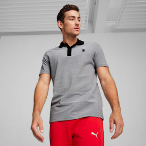 Scuderia Ferrari Style 2-Tone Men's Motorsport Polo, PUMA Black, extralarge-IND