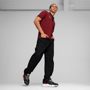Scuderia Ferrari Style 2-Tone Men's Motorsport Polo, Rosso Corsa, extralarge-IND
