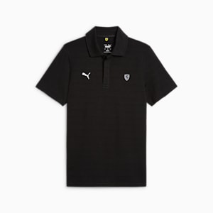 Scuderia Ferrari Style Men's Motorsport Jacquard Polo, PUMA Black, extralarge-IND