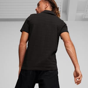 Scuderia Ferrari Style Men's Motorsport Jacquard Polo, PUMA Black, extralarge-IND
