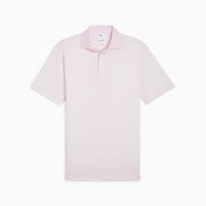 PUMA x ARNOLD PALMER Checkered Men's Polo, White Glow-Pale Pink, extralarge