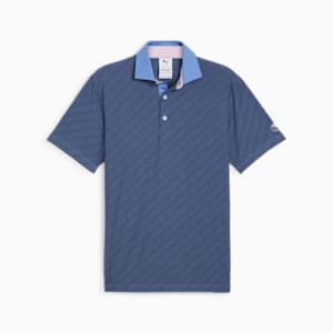 メンズ ゴルフ PUMA x ARNOLD PALMER ジャカード ストライプ 半袖 ポロシャツ, Blue Skies, extralarge-JPN