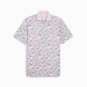 PUMA x ARNOLD PALMER Floral Men's Golf Polo, White Glow-Pale Pink, extralarge