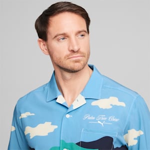 メンズ ゴルフ PUMA x PTC カラープリント 半袖 シャツ, Regal Blue, extralarge-JPN