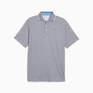 メンズ ゴルフ PUMA x PTC リゾート 半袖 ポロシャツ, Deep Navy-White Glow, extralarge-JPN