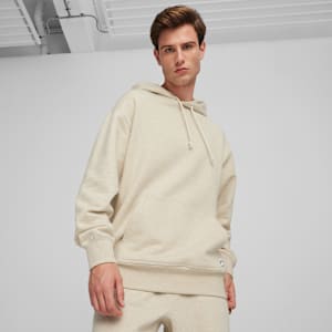 MMQ Men's Relaxed Fit Terry Hoodie, Oatmeal, extralarge-IND