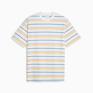 MMQ Men's Striped T-shirt, PUMA White, extralarge-IND