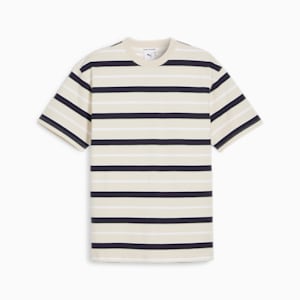 MMQ Men's Striped T-shirt, Alpine Snow, extralarge-IND