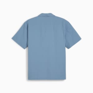 MMQ Men's Seersucker Shirt, Zen Blue, extralarge-IND