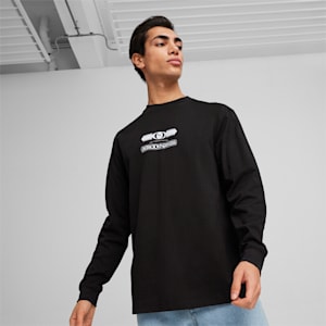 Camiseta de manga larga aerodinámica para hombre GRAPHICS, PUMA Black, extralarge