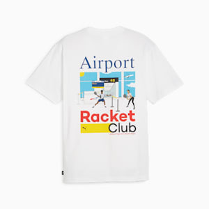 House of Graphics Airport Racket Club Men's Tee, PUMA White, extralarge