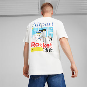 T-shirt House of Graphics Airport Racket Club pour homme, PUMA White, extralarge