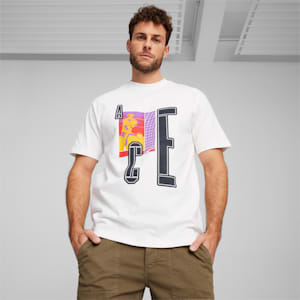 House of Graphics Ace Men's T-shirt, PUMA White, extralarge-IND