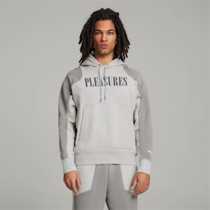 PUMA x PLEASURES Men's Hoodie, Light Gray Heather, extralarge