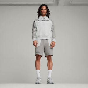 PUMA x PLEASURES Men's Hoodie, Light Gray Heather, extralarge-IND