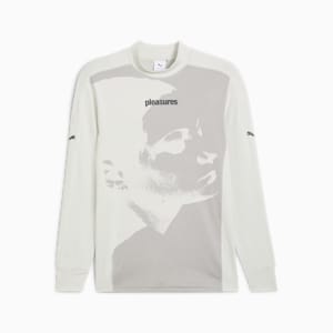 PUMA x PLEASURES Men's Long Sleeve Tee, Warm White, extralarge