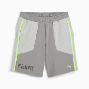 PUMA x PLEASURES Men's Shorts, Light Gray Heather, extralarge-IND