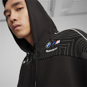 BMW M Motorsport SDS Men's Motorsports Hooded Sweat Jacket, PUMA Black, extralarge