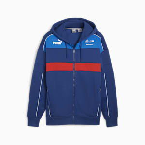 BMW M Motorsport SDS Men's Motorsports Hooded Sweat Jacket, Pro Blue-M Color, extralarge
