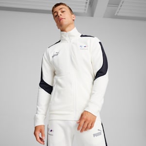 BMW M Motorsport MT7+ Men's Sweat Jacket, PUMA White, extralarge-IND