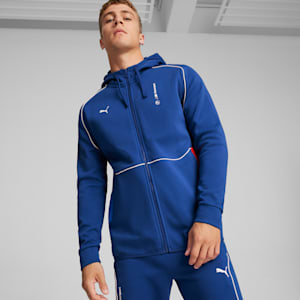 BMW M Motorsport Men's Hooded Motorsport Sweat Jacket, Pro Blue-M Color, extralarge