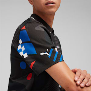 BMW M Motorsport Men's All-Over Print Polo, PUMA Black-AOP, extralarge