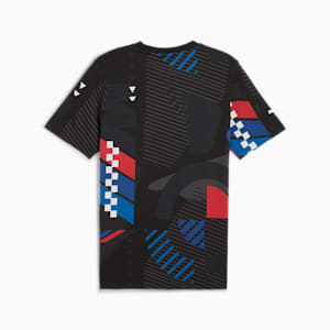 BMW M Motorsport AOP Men's Motorsports Tee, PUMA Black-AOP, extralarge