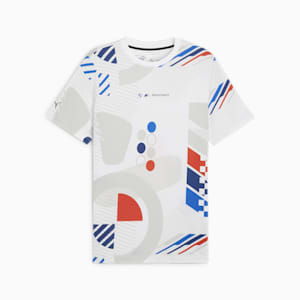 BMW M Motorsport Men's Printed T-shirt, PUMA White-AOP, extralarge-IND