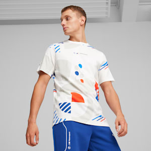 BMW M Motorsport AOP Men's Motorsports Tee, PUMA White-AOP, extralarge