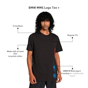 BMW M Motorsport Men's Logo T-shirt, PUMA Black, extralarge-IND