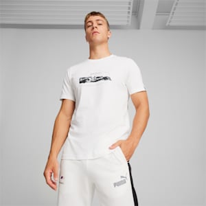 BMW M Motorsport Men's Graphic T-shirt, PUMA White, extralarge-IND