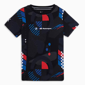 BMW M Motorsport Youth Tee, PUMA Black-AOP, extralarge-IND