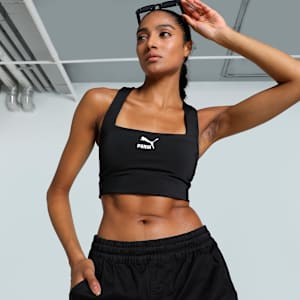 T7 Women's Crop Top, PUMA Black, extralarge-IND