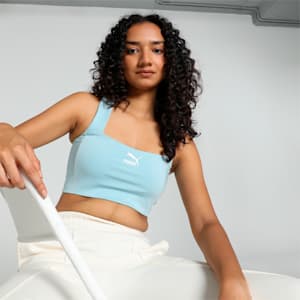T7 Women's Crop Top, Turquoise Surf, extralarge-IND
