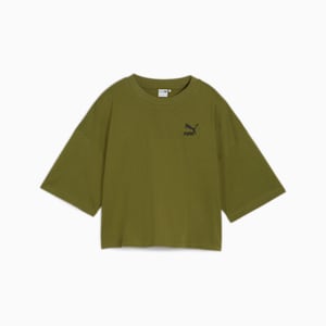 Puma French Terry Crew Bluza, Olive Green, extralarge