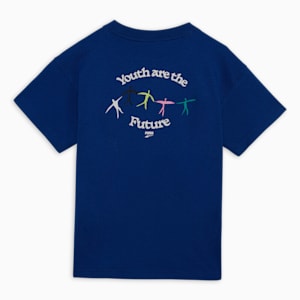 DOWNTOWN Youth Graphic T-shirt, Cobalt Glaze, extralarge-IND