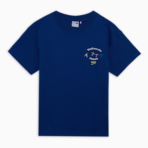 DOWNTOWN Youth Graphic T-shirt, Cobalt Glaze, extralarge-IND