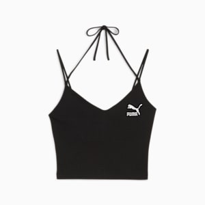 CLASSICS Women's Ribbed Crop Top, PUMA Black, extralarge-IND