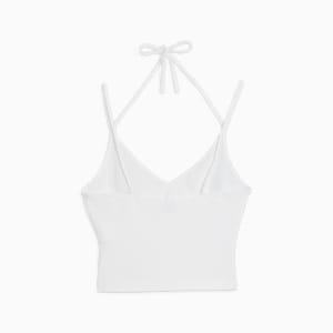 CLASSICS Women's Ribbed Crop Top, PUMA White, extralarge-IND