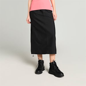 DARE TO Women's Midi Woven Skirt, PUMA Black, extralarge-IND