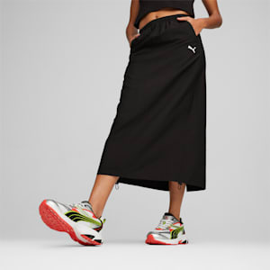 DARE TO Women's Midi Woven Skirt, PUMA Black, extralarge