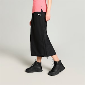 DARE TO Women's Midi Woven Skirt, PUMA Black, extralarge-IND