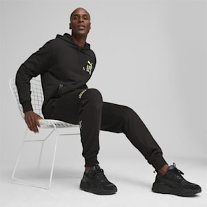 BRAND LOVE Graphic Men's Hoodie, puma Blk Black, extralarge