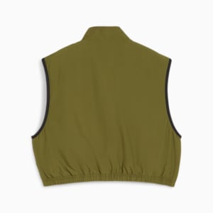 DARE TO Women's Woven Vest, Olive Green, extralarge