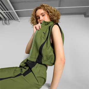 DARE TO Women's Woven Vest, Olive Green, extralarge-IND