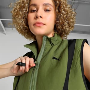 DARE TO Women's Woven Vest, Olive Green, extralarge-IND