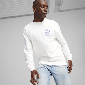 BRAND LOVE Men's Crew-Neck Sweatshirt, PUMA White, extralarge-IND