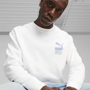 BRAND LOVE Men's Crew-Neck Sweatshirt, PUMA White, extralarge-IND